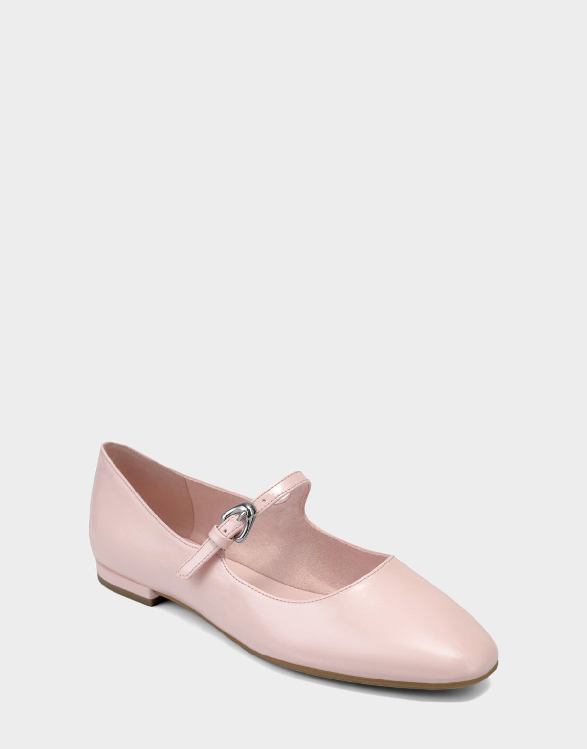 Women's Casual Flat in Pale Pink Faux Crinkle Patent | Aerosoles New
