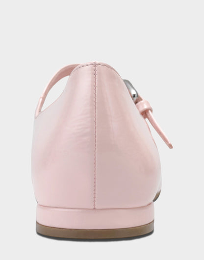 Women's Casual Flat in Pale Pink Faux Crinkle Patent | Aerosoles New