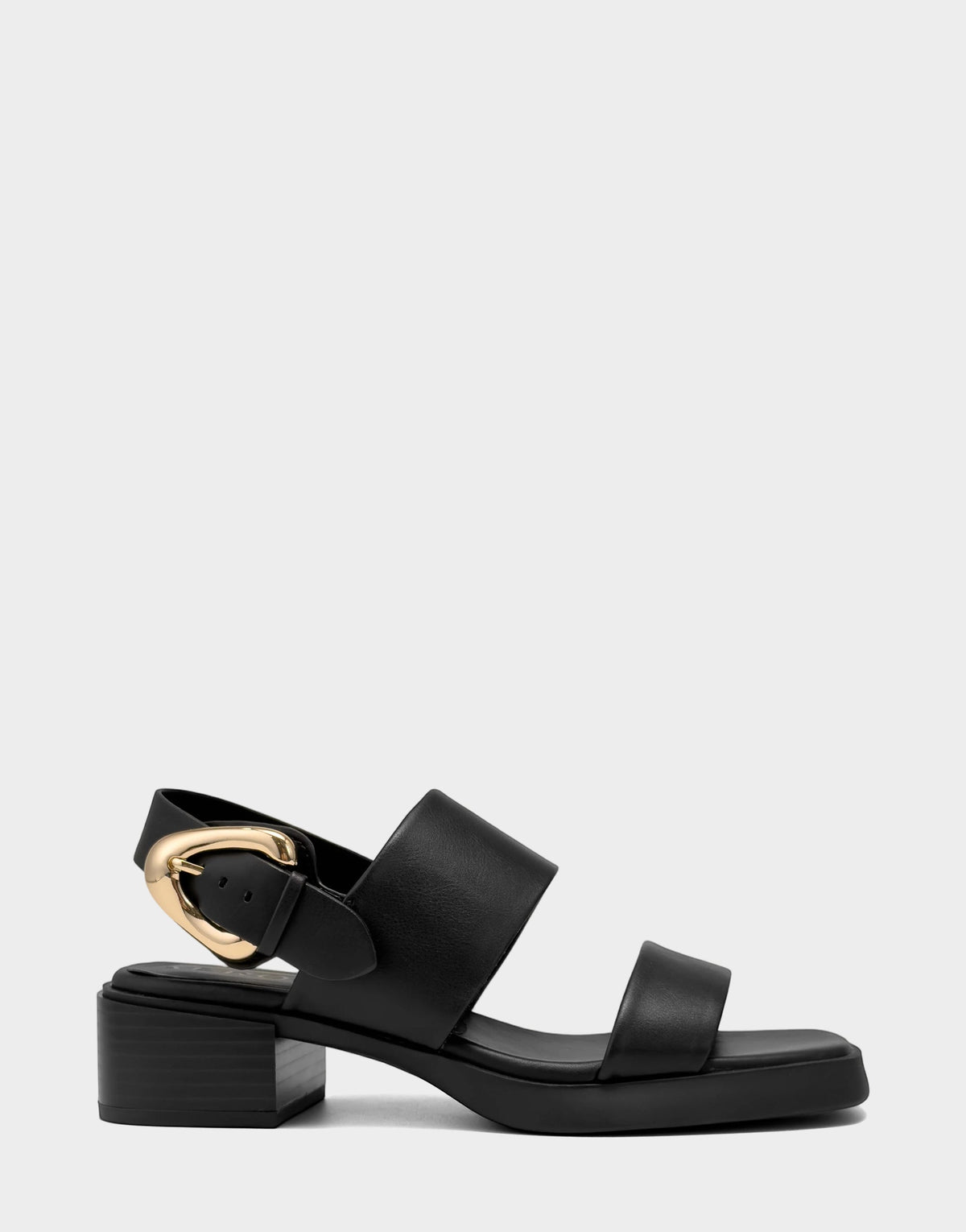 Women's Heeled Sandal in Black Faux Soft Leather | Aerosoles New
