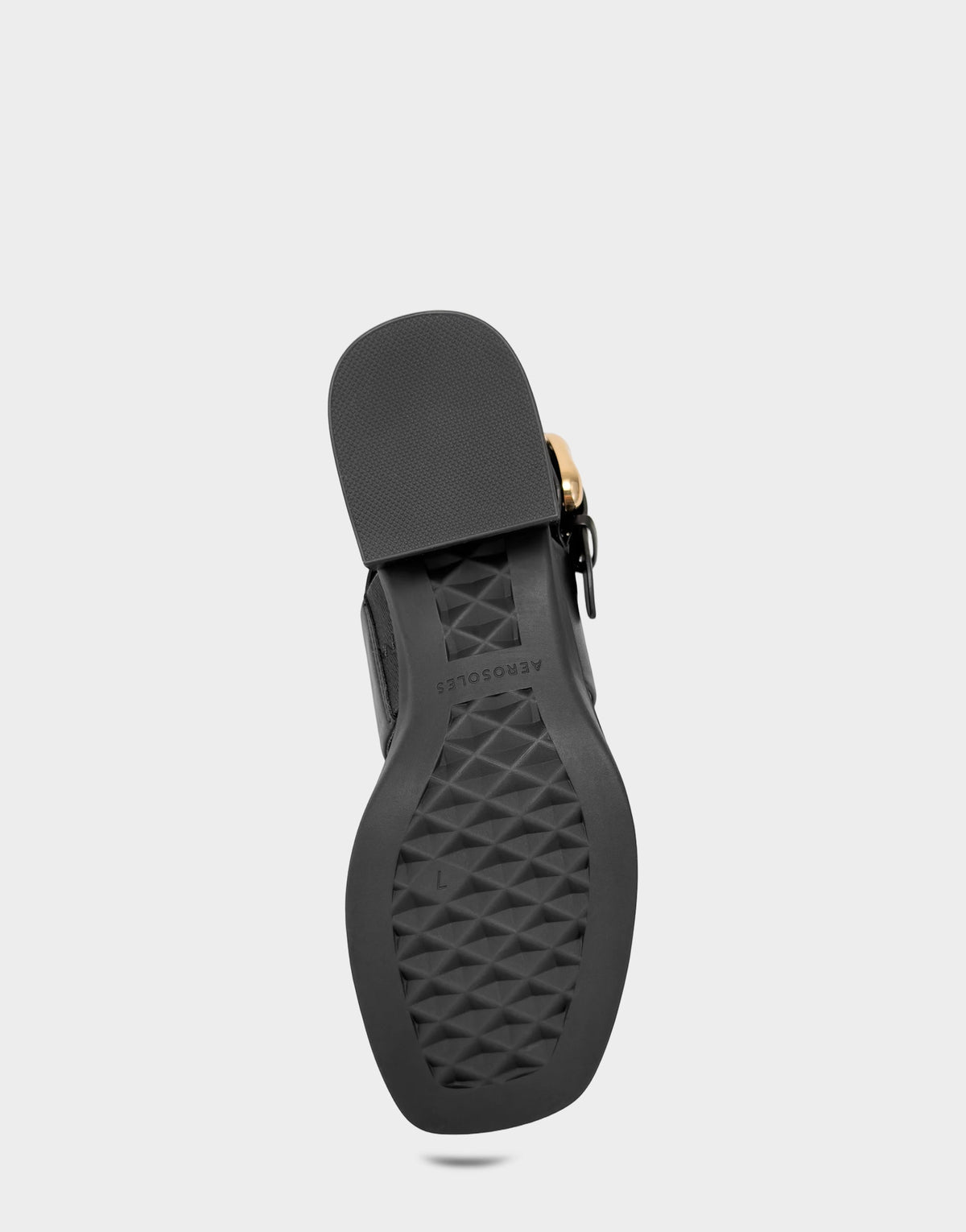 Women's Heeled Sandal in Black Faux Soft Leather | Aerosoles New