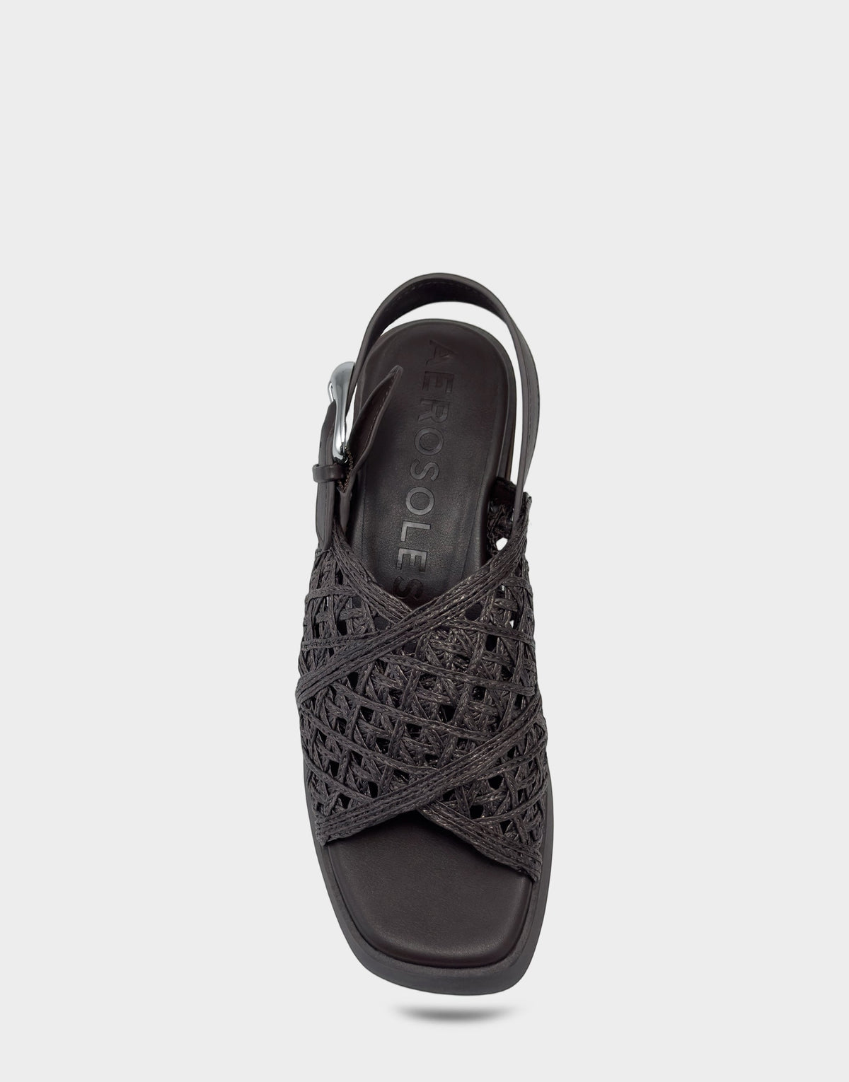 Demi Sandal In Dark Brown Crochet Raffia | Aerosoles New