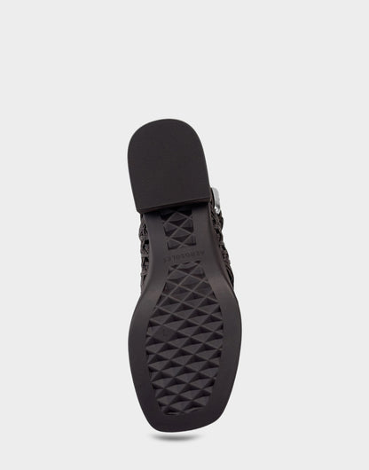 Demi Sandal In Dark Brown Crochet Raffia | Aerosoles New