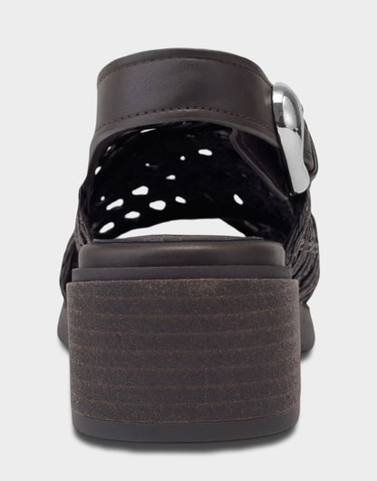 Demi Sandal In Dark Brown Crochet Raffia | Aerosoles New