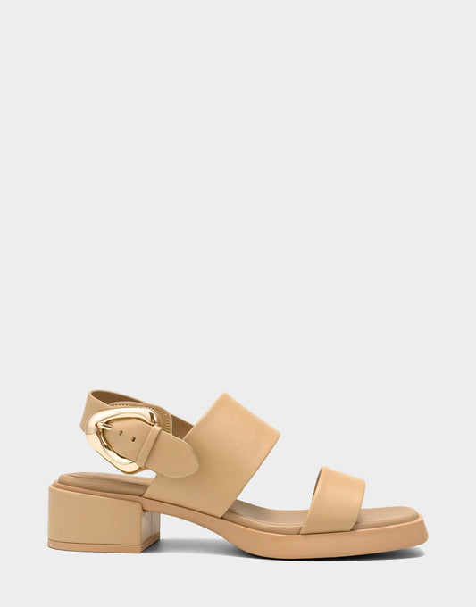Women's Heeled Sandal in Beige Bisque Faux Soft Leather | Aerosoles New