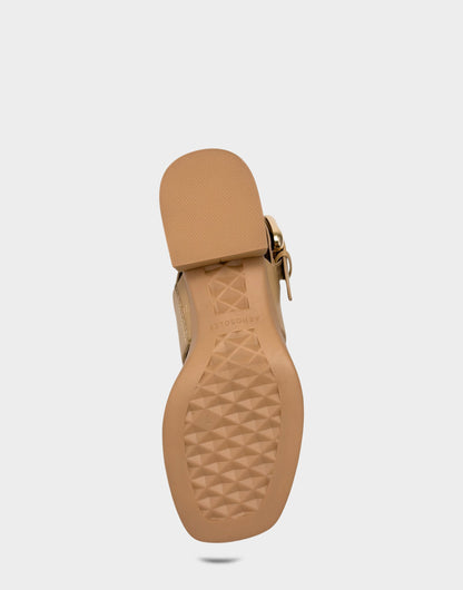 Women's Heeled Sandal in Beige Bisque Faux Soft Leather | Aerosoles New