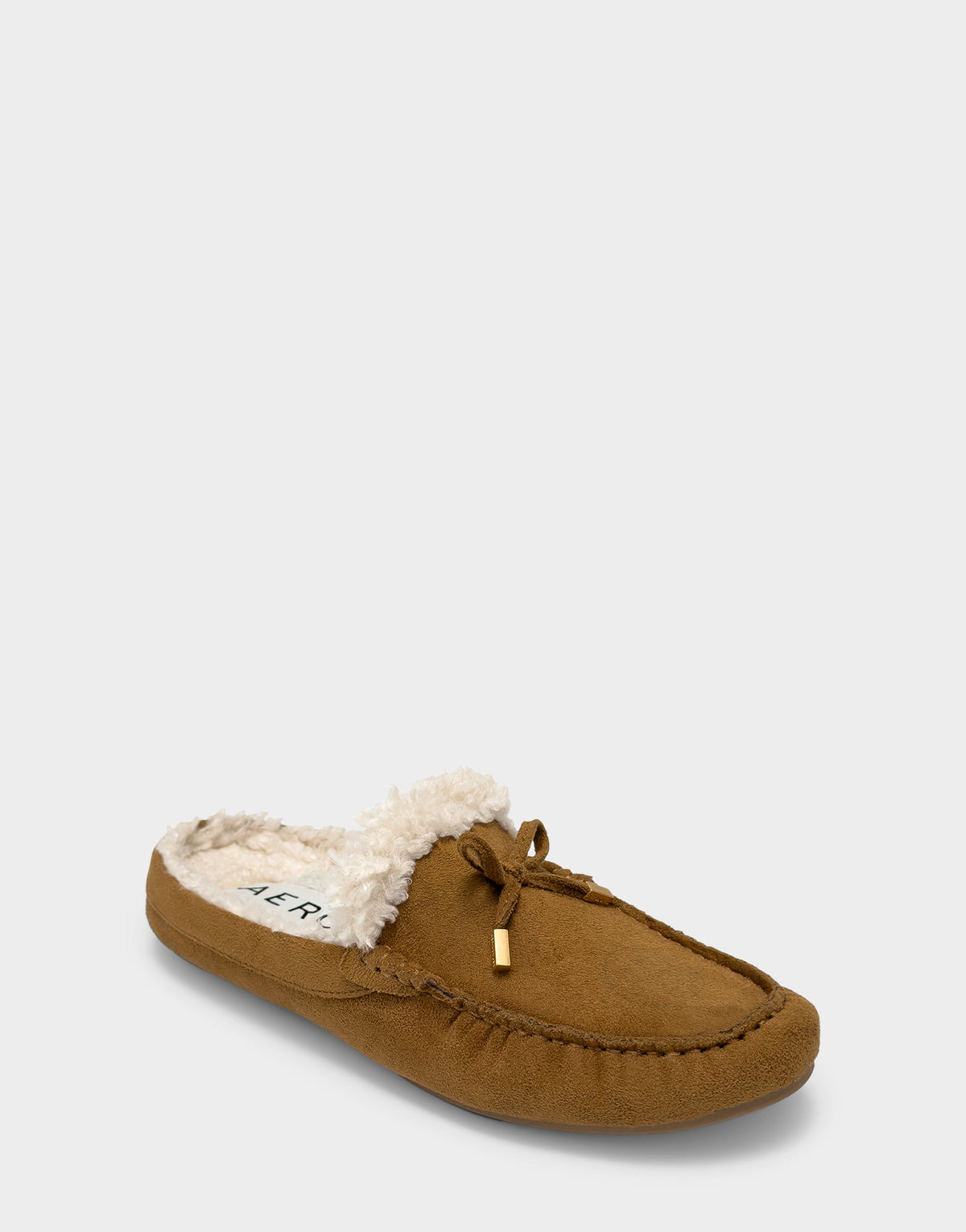 Women's Loafer Mule in Tobacco Faux Suede/Shearling | Aerosoles Shoes
