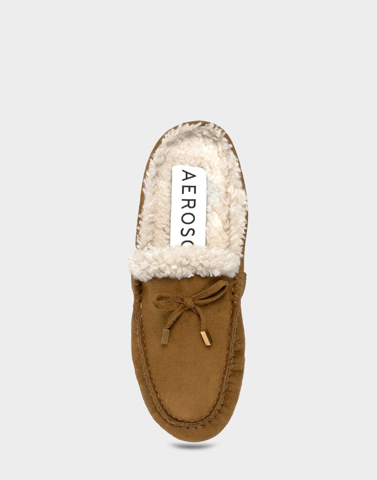 Women's Loafer Mule in Tobacco Faux Suede/Shearling | Aerosoles Shoes