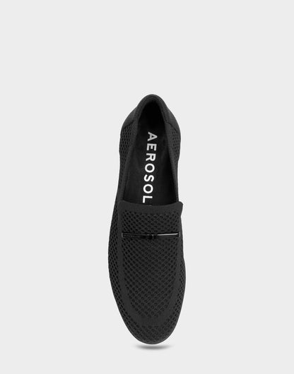 Women's Loafer in Black Knit | Aerosoles Shoes