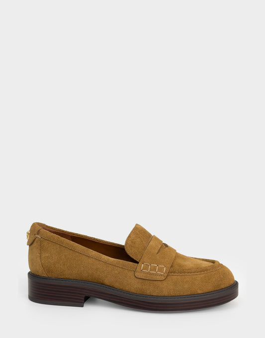 Women's Tailored Loafer in Tobacco Suede | Aerosoles Shoes
