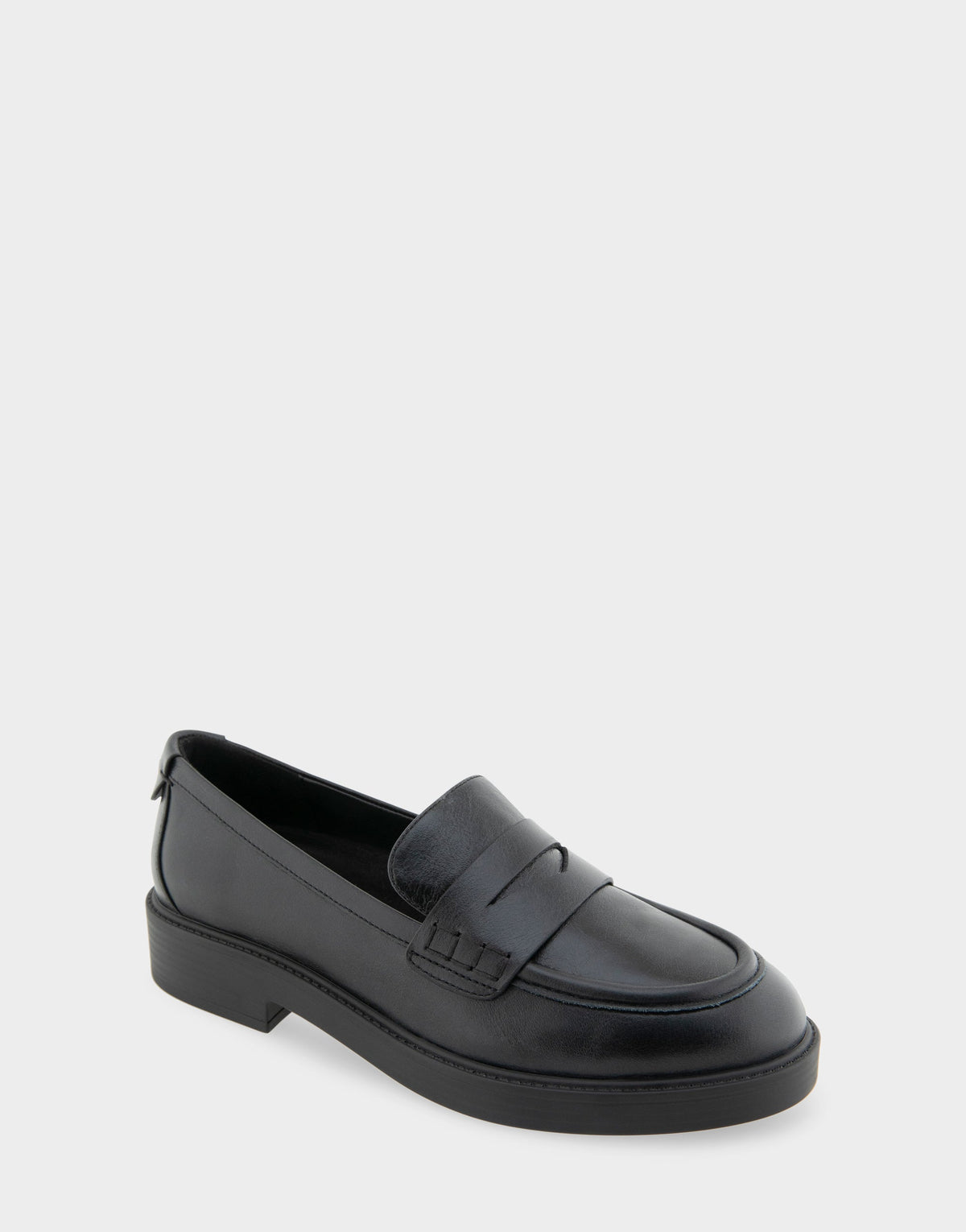 Women's Tailored Loafer in Black Leather | Aerosoles Shoes
