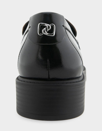 Women's Tailored Loafer in Black/Leopard Faux Leather | Aerosoles Shoes