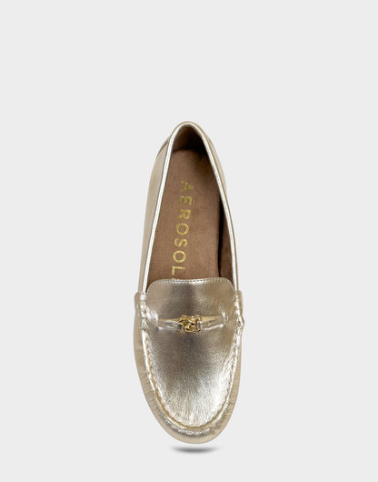 Women's Driver in Soft Gold Faux Leather | Aerosoles Shoes