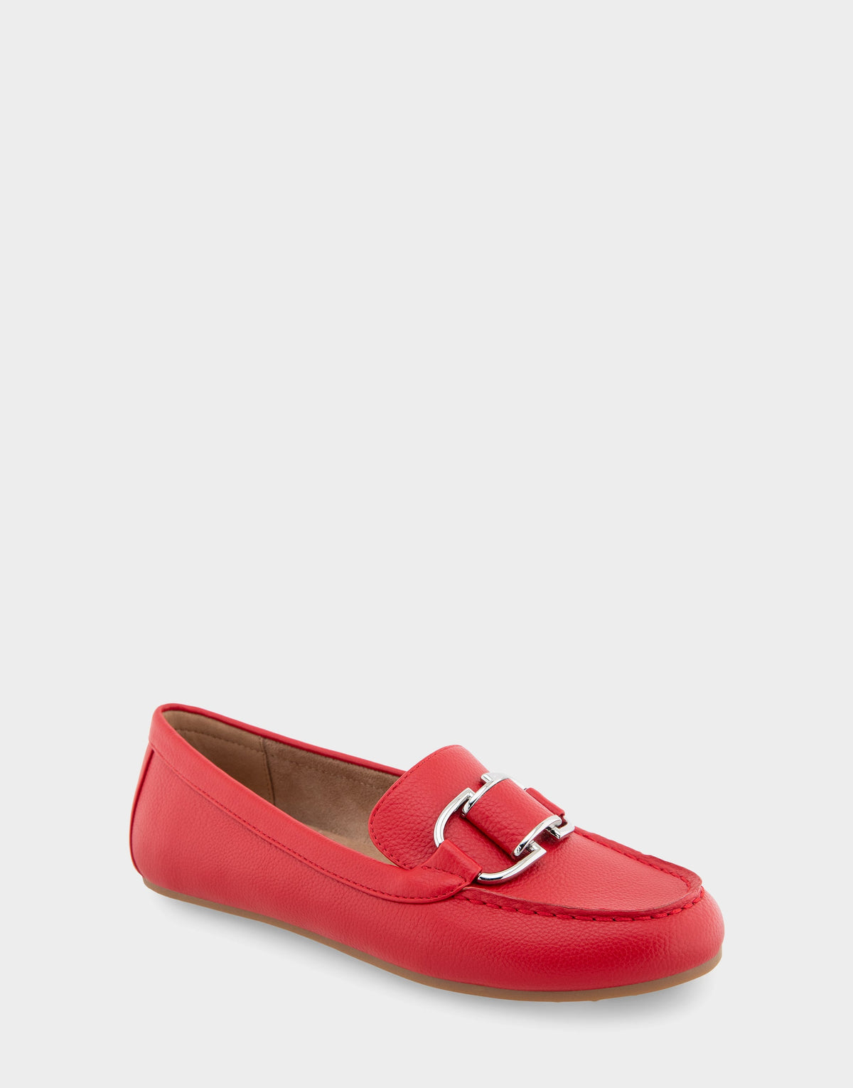 Denver Racing Red Faux Leather Ornamented Loafer | Aerosoles Shoes