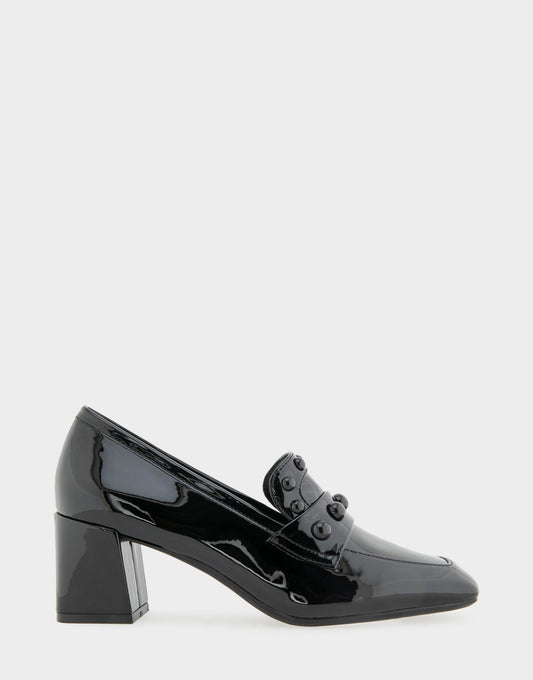 Women's Heeled Loafer in Black Patent | Aerosoles Shoes