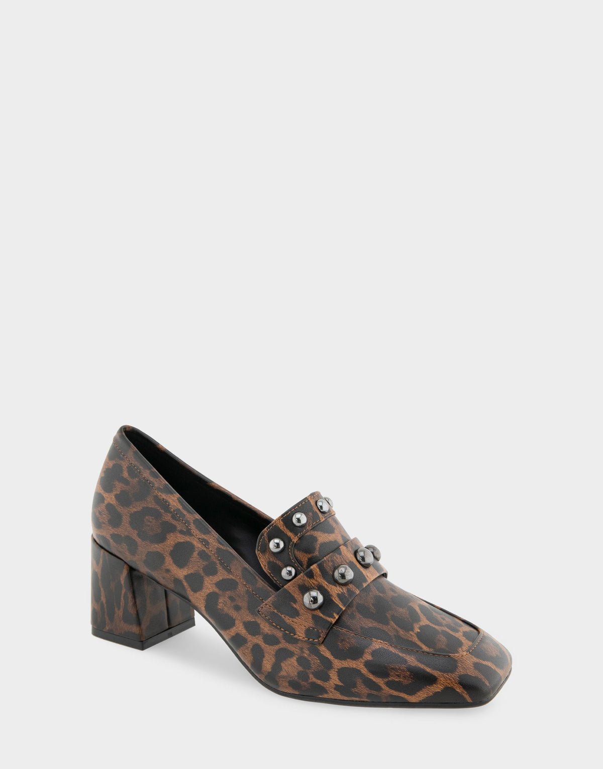 Women's Heeled Loafer in Leopard Print Faux Leather | Aerosoles Shoes