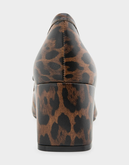 Women's Heeled Loafer in Leopard Print Faux Leather | Aerosoles Shoes