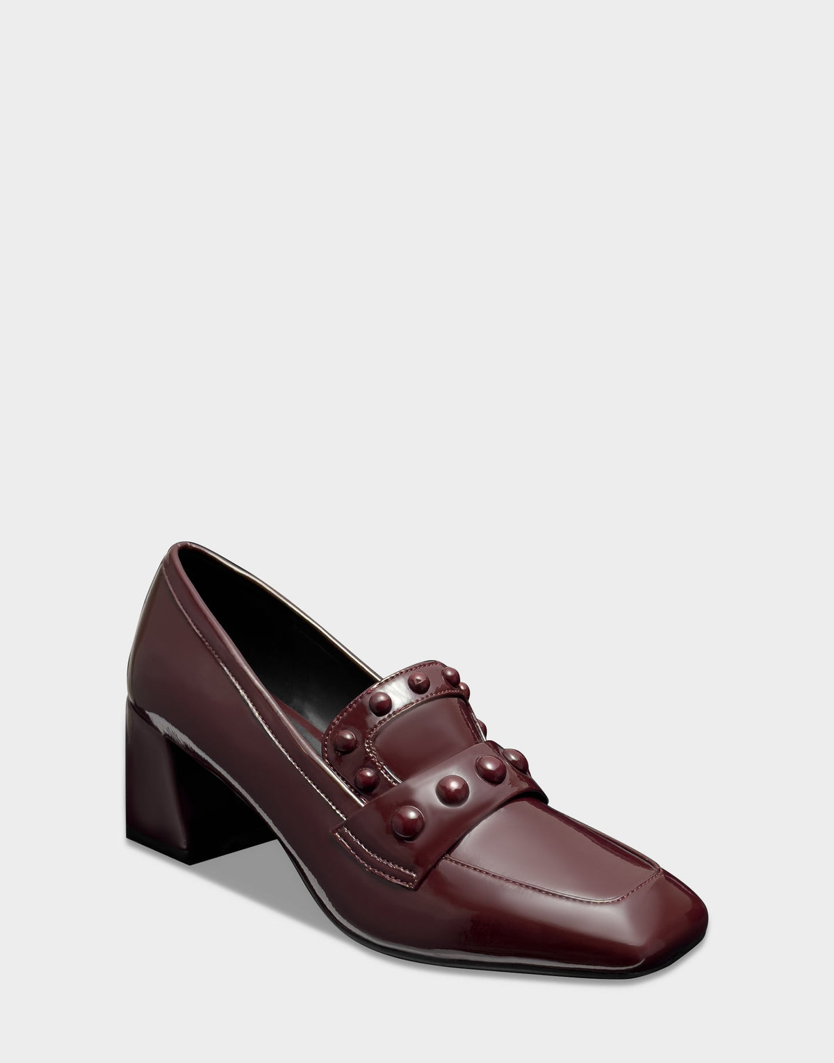 Women's Heeled Loafer in Merlot Crinkle Patent | Aerosoles Shoes