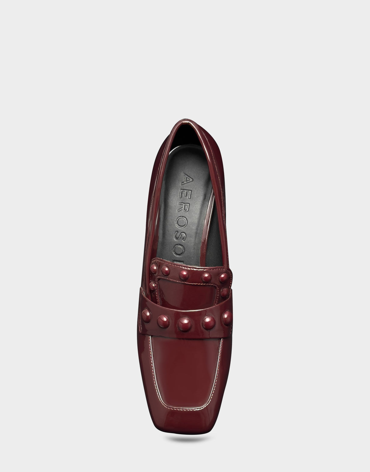 Women's Heeled Loafer in Merlot Crinkle Patent | Aerosoles Shoes