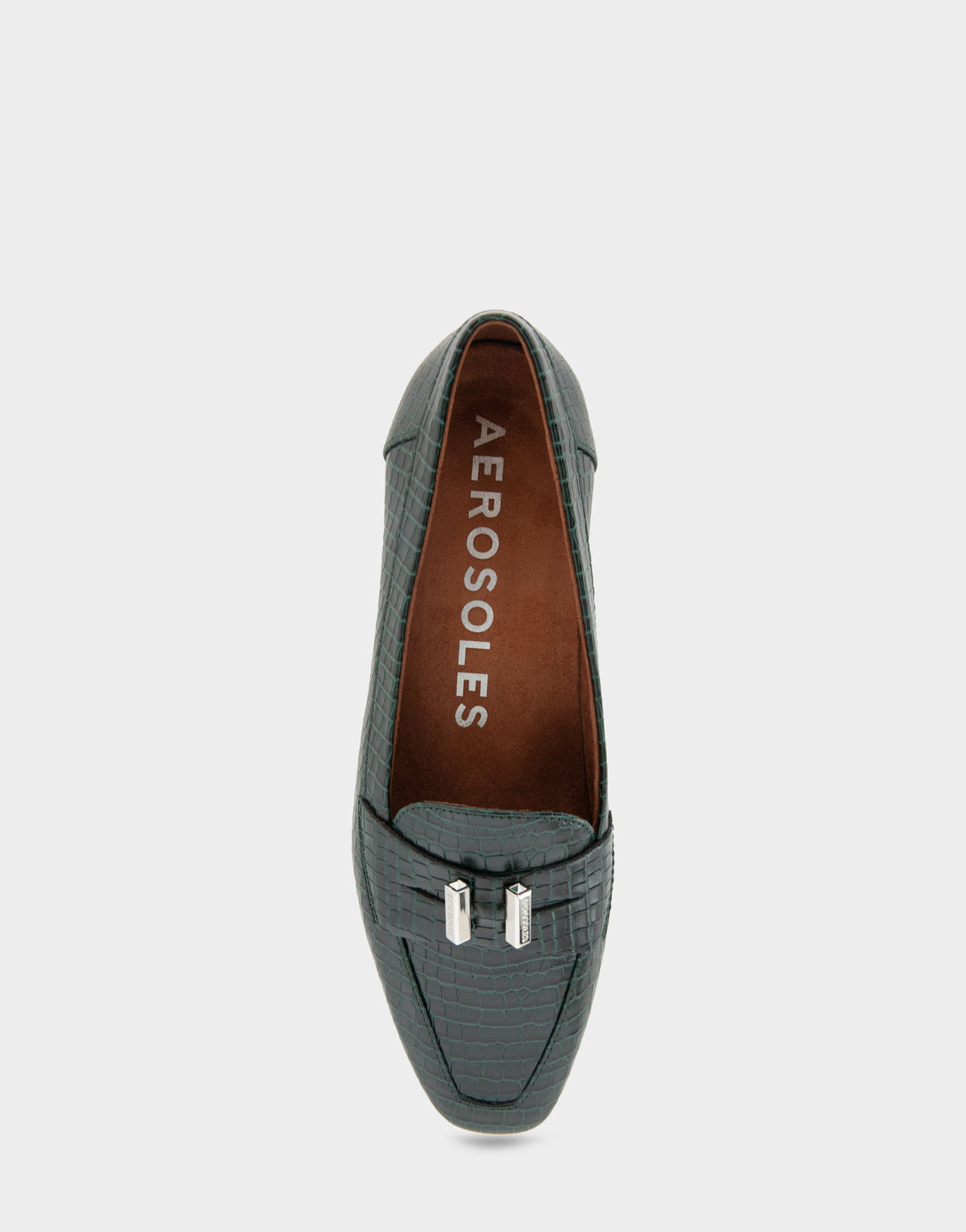 Women's Tailored Loafer in Pine Embossed Croco | Aerosoles Shoes