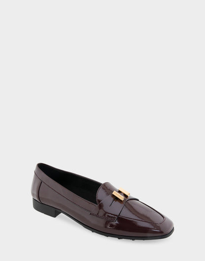 Women's Tailored Loafer in Merlot Crinkle Patent | Aerosoles Shoes