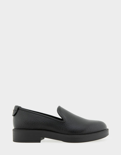 Women's Tailored Loafer in Black Faux Leather | Aerosoles Shoes
