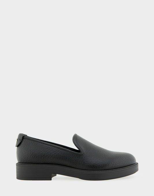 Women's Tailored Loafer in Black Faux Leather | Aerosoles Shoes