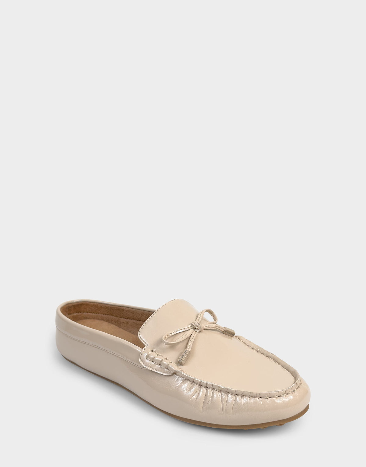Women's Loafer Mule in Stone Crinkle Patent | Aerosoles Shoes