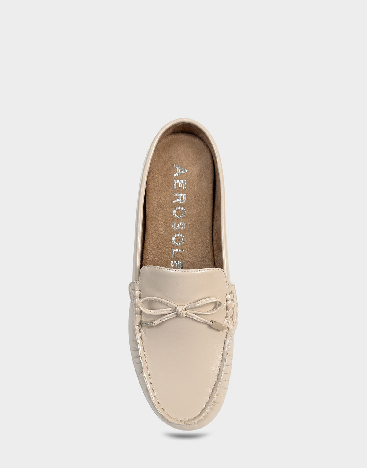 Women's Loafer Mule in Stone Crinkle Patent | Aerosoles Shoes