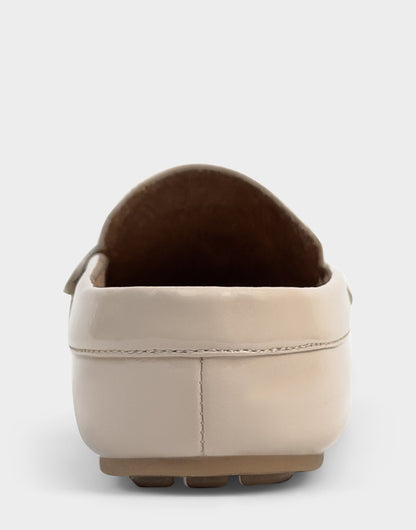 Women's Loafer Mule in Stone Crinkle Patent | Aerosoles Shoes
