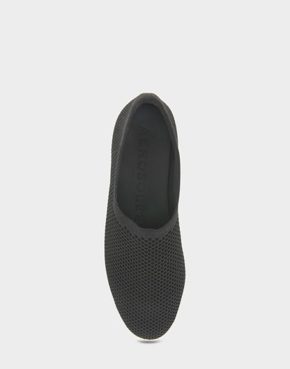 Women's Loafer in Black Knit | Aerosoles Shoes