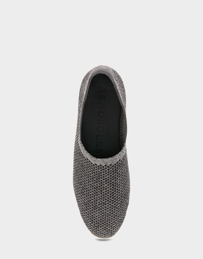 Women's Loafer in Gunmetal Metallic Knit | Aerosoles Shoes