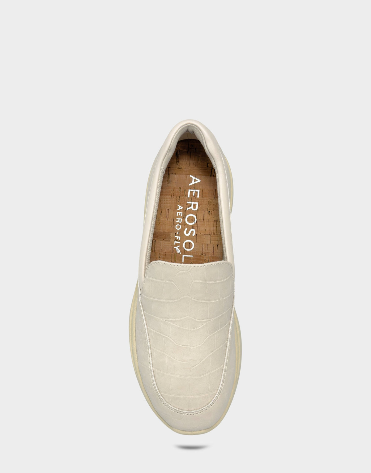 Women's Casual Loafer in Eggnog Faux Croc Nubuck/Faux Leather | Aerosoles Shoes