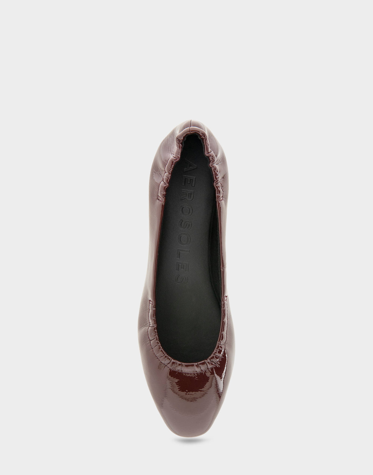 Women's Ballet Flat in Merlot Crinkle Patent | Aerosoles Shoes