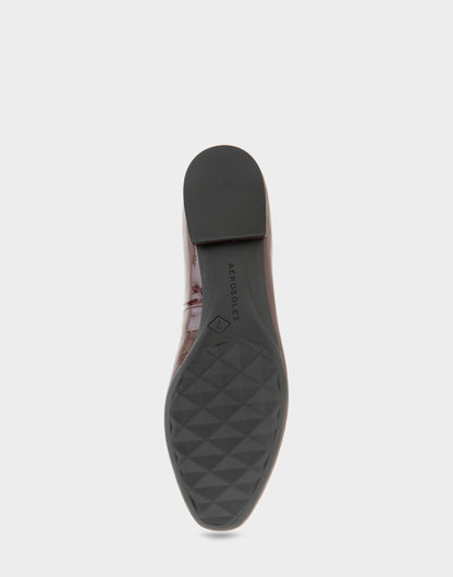 Women's Ballet Flat in Merlot Crinkle Patent | Aerosoles Shoes