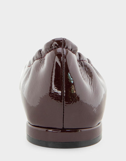 Women's Ballet Flat in Merlot Crinkle Patent | Aerosoles Shoes