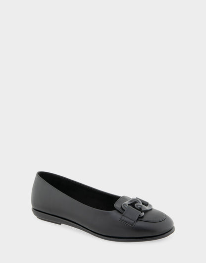 Women's Ballet Flat in Black Faux Leather | Aerosoles Shoes