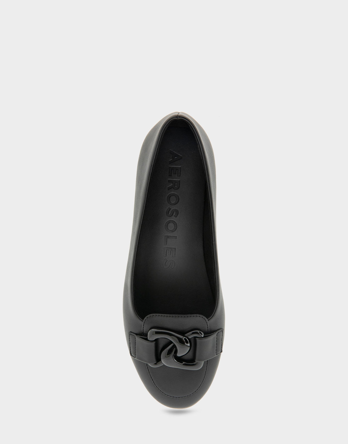 Women's Ballet Flat in Black Faux Leather | Aerosoles Shoes