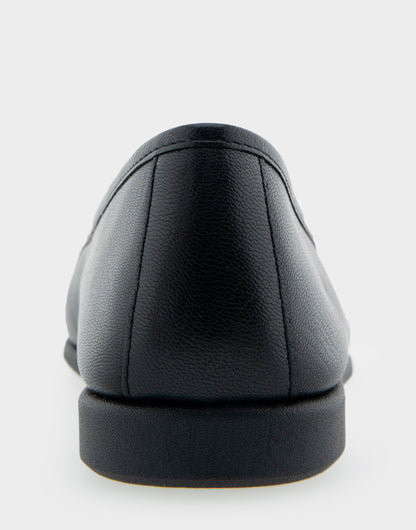 Bia Black Genuine Leather Ornamented Flat | Aerosoles Shoes