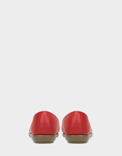 Big Bet Red Faux Leather Ballet Flat with Gold Hardware | Aerosoles Shoes