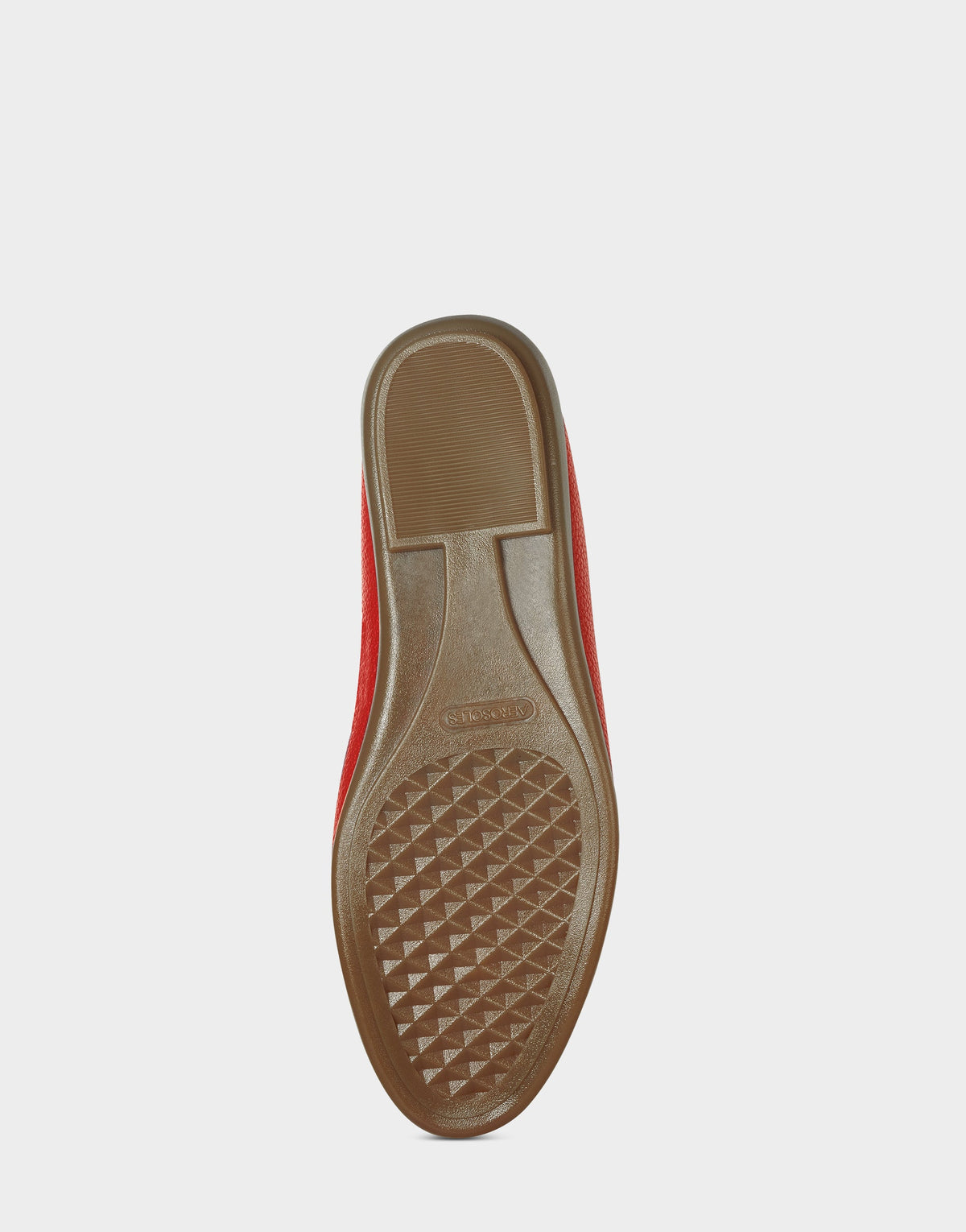 Big Bet Red Faux Leather Ballet Flat with Gold Hardware | Aerosoles Shoes