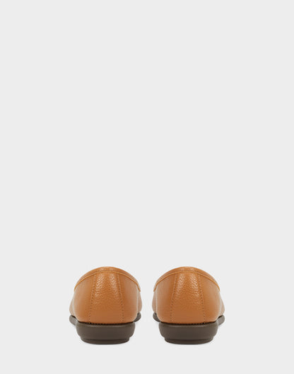 Big Bet Tan Brown Faux Leather Ballet Flat with Gold Hardware | Aerosoles Shoes