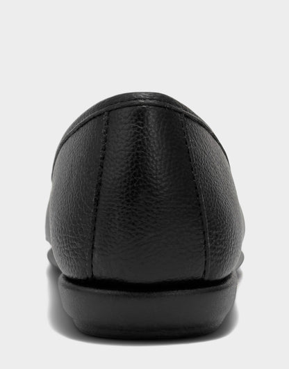 Big Bet Black Faux Leather Ballet Flat with Gold Hardware | Aerosoles Shoes
