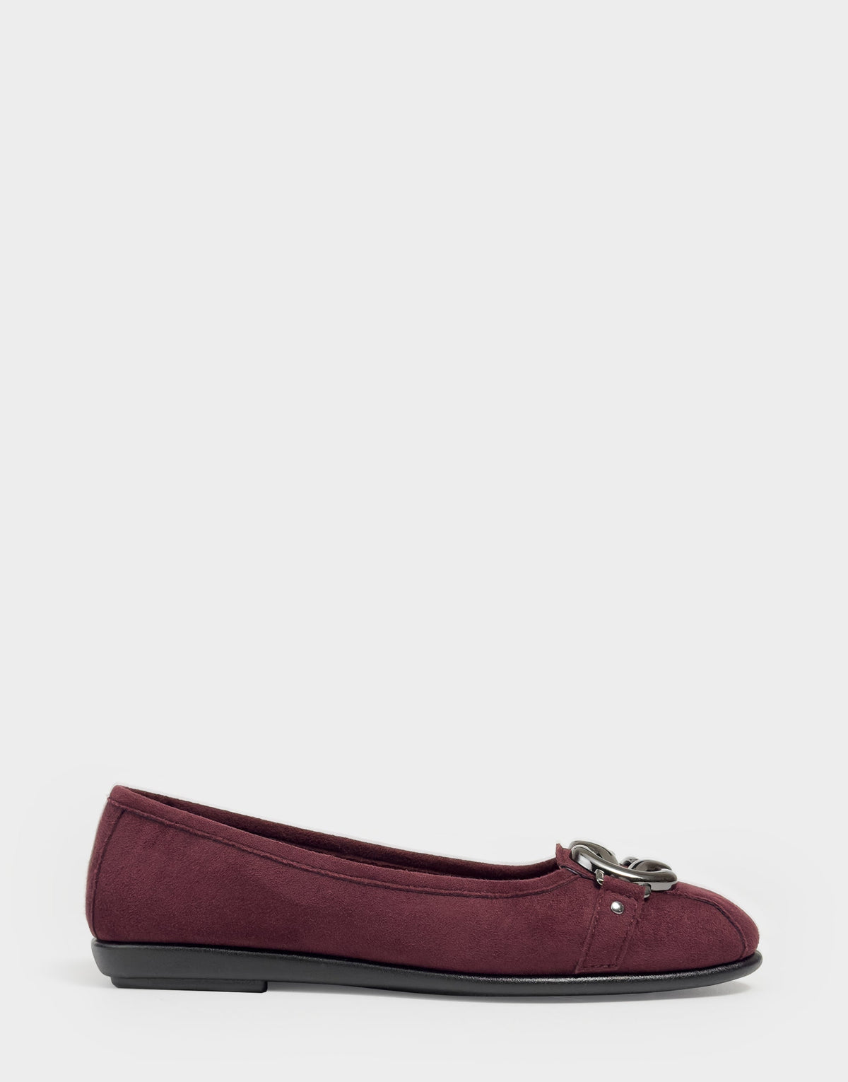 Big Bet Fig Faux Suede Ballet Flat with Gold Hardware | Aerosoles Shoes