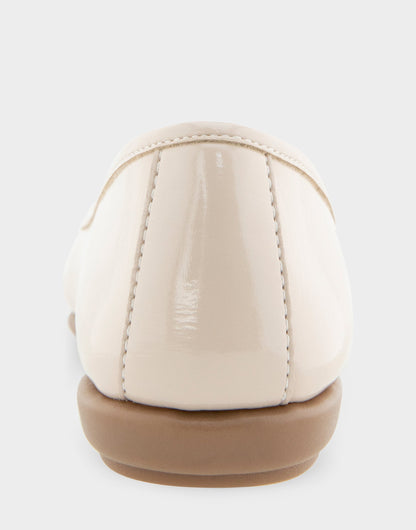 Big Bet Stone Patent Faux Leather Ballet Flat with Gold Hardware | Aerosoles Shoes