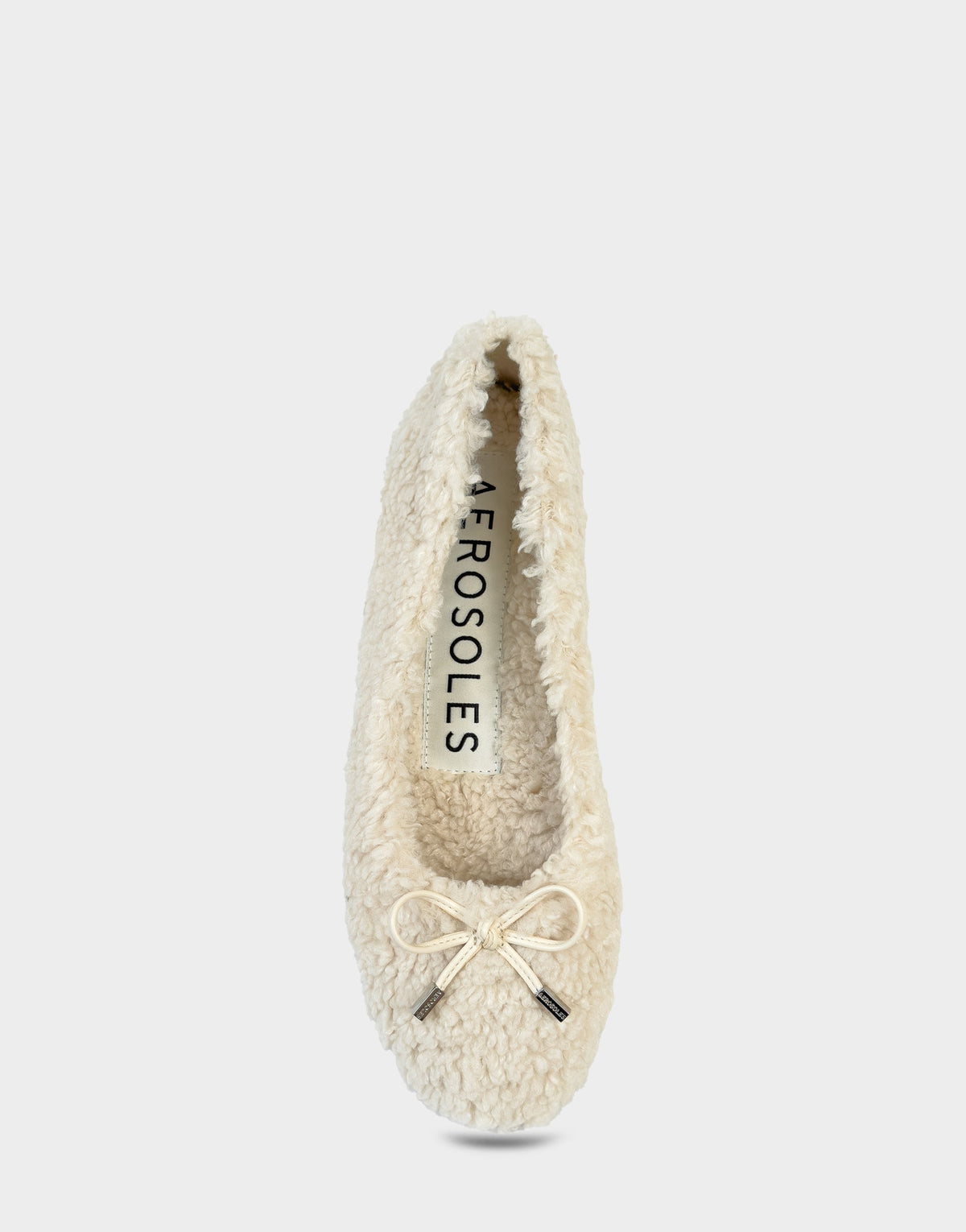 Women's Ballet Flat in Natural Faux Shearling | Aerosoles Shoes
