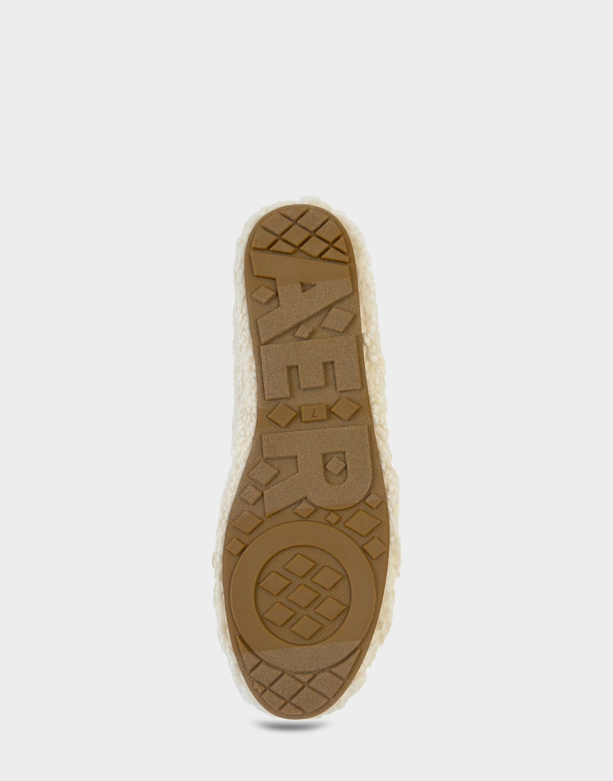 Women's Ballet Flat in Natural Faux Shearling | Aerosoles Shoes