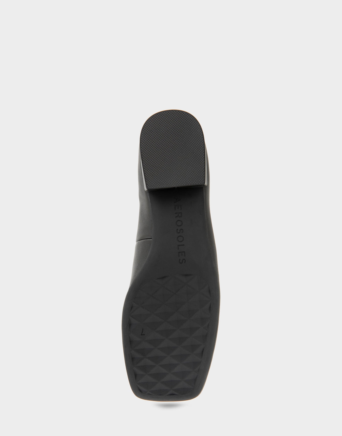 Women's Square Toe Flat in Black Leather | Aerosoles Shoes