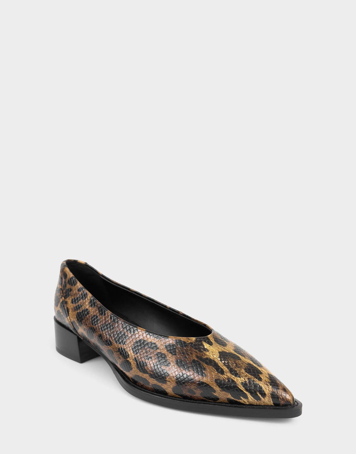 Women's Tailored Flat in Mocha Jaguar Embossed Print | Aerosoles Shoes
