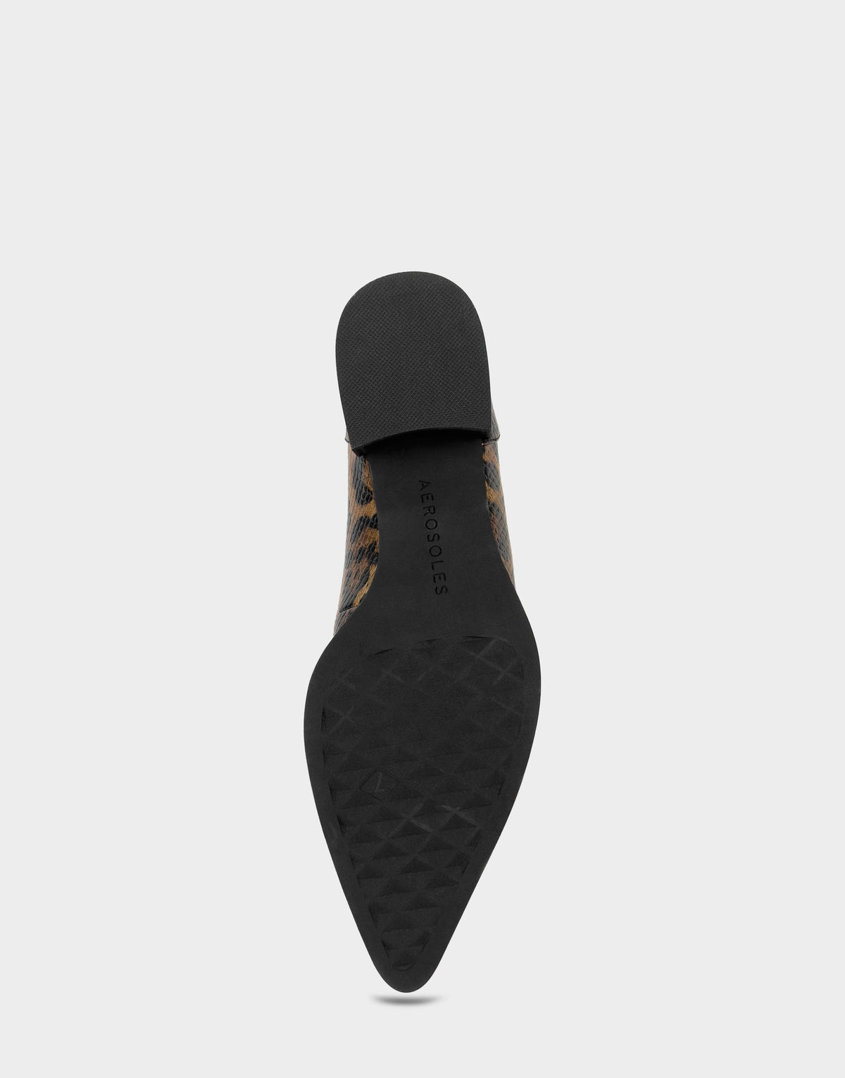 Women's Tailored Flat in Mocha Jaguar Embossed Print | Aerosoles Shoes