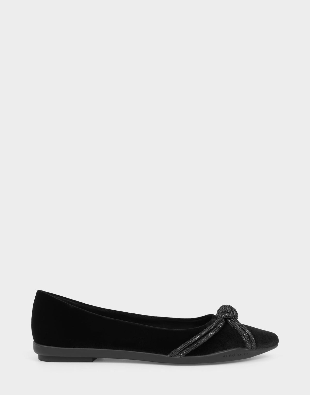 Women's Dress Flat in Black Velvet | Aerosoles Shoes